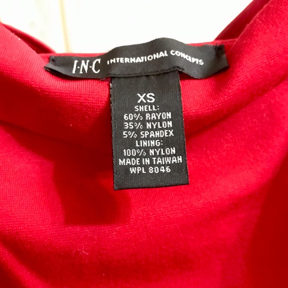 Red INC Fit and Flare Dress, Size Extra Small - Picture 3 of 5